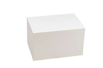 White box on white background close up