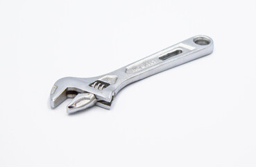 adjustable wrench isolated on white