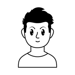 good looking man icon, vector illustration