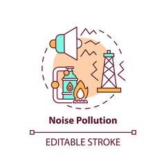 Noise pollution concept icon. Climate justice idea thin line illustration. Vector isolated outline RGB color drawing. Moral responsibility towards climate change. Editable stroke