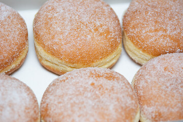 Donuts with icing sugar