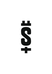 letter S with formal treatment