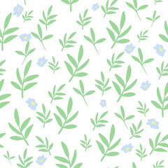 Fototapeta na wymiar Flowers pattern on white background. illustration of plants vector. Beautiful vector flowers. Wildflowers vector