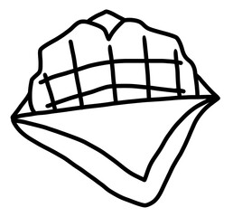 Kuroffle　waffle　
流行　トレンドグルメ　クロッフル　クロワッサンワッフル　モノトーンアイコン　食べ歩き　韓国スイーツ
