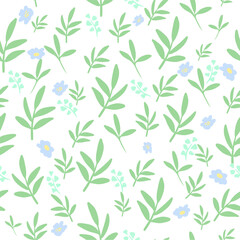 Flowers pattern on white background. illustration of plants vector. Beautiful vector flowers. Wildflowers vector