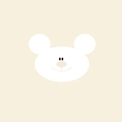 Bruno der freche freundliche Bär in blau pastell