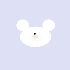 Bruno der freche freundliche Bär in blau pastell