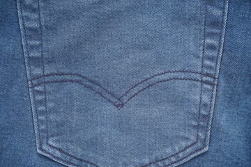 Naklejka premium Denim back pocket on denim pants