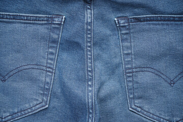 Back jeans pocket on denim pants