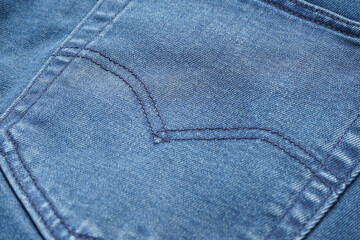 Fototapeta premium Denim back pocket on denim pants