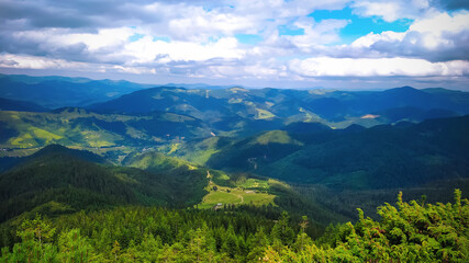 Clouds over the Carpathian Mountains