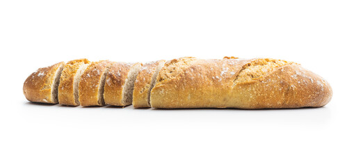 Sliced baguette. Crispy fresh baguettes.