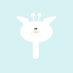 Gloria die große liebevolle Giraffe in blau pastell