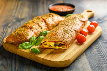 Pizza stromboli - an Italian delicacy from the USA
