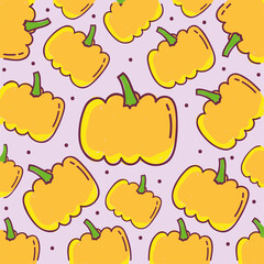 food pattern, vegetables pumpkin decoration background