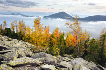 Morning at the top of Mount Yavornik