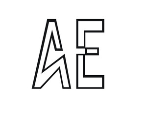 a and e creative logo designs and logo letters and initials 