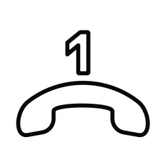 Phone icon, one missed call sign