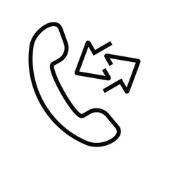 Web icon. Incoming and outgoing calls, calls sync