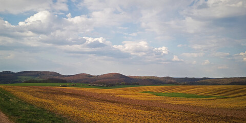 Blick auf den Thüringer Wald vom Sand Unkeroda