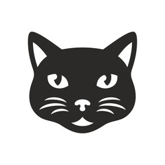 Fototapeta na wymiar Black cat icon. Pet. Vector icon isolated on white background.