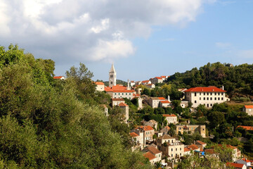 Fototapeta na wymiar Small picturesque town Lastovo, on island Lastovo, Croatia. 