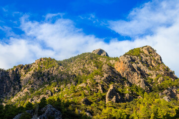 View of the Taurus mountains in Antalya province, Turkey