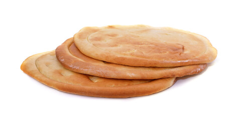 Wheat round pancakes.