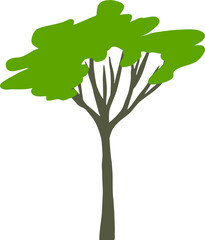 Tree vector . Illustration of a green tree. Image of a tree with foliage vector. Tree trunk vector. Nature. Ecology