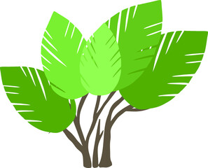 Tree vector . Illustration of a green tree. Image of a tree with foliage vector. Tree trunk vector. Nature. Ecology