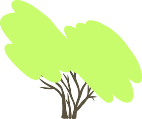 Tree vector . Illustration of a green tree. Image of a tree with foliage vector. Tree trunk vector. Nature. Ecology