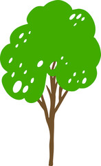 Tree vector . Illustration of a green tree. Image of a tree with foliage vector. Tree trunk vector. Nature. Ecology