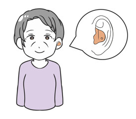 補聴器　高齢女性　フルシェル