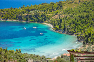 Amazing beach of Tzortzi Gialos in Alonnisos island, Sporades, Greece.
