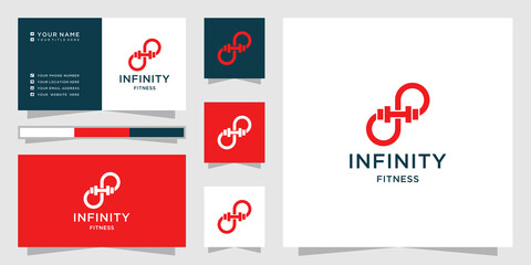 Infinity fitness logo and business card