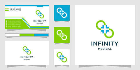 Infinity medical logo and business card