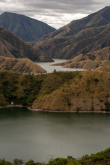 landscape with lake and mountains