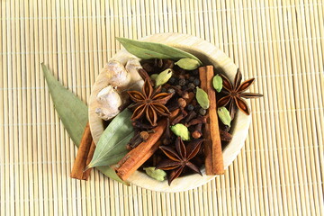 indian mix spice for masala powder,ingredients for indian food or indian cooking 