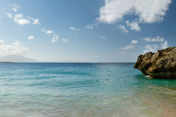 View of alicia beach in sosua, dominican republic