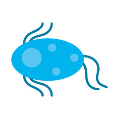 yersinia pertis bacteria icon, colorful design