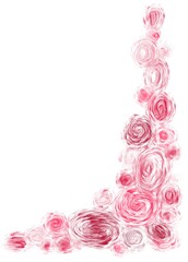 Background of spots of different sizes, made with a dry brush in a red violet color scheme.
