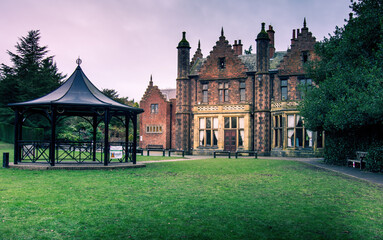 Obraz premium Warrington - UK January 18: Walton Hall and Gardens January 18, 2021, Walton Hall and Gardens. Walton Hall is a country house in Walton, Warrington, Cheshire, England.