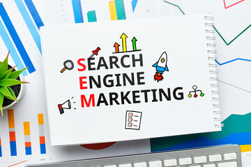 Concept Search engine marketing SEM to promote sites in the search