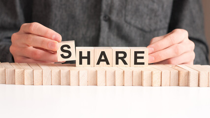 the word of SHARE on building blocks concept