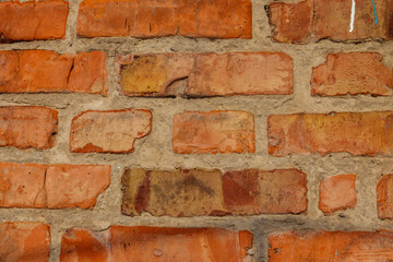 Obraz premium Background of the old red brick wall