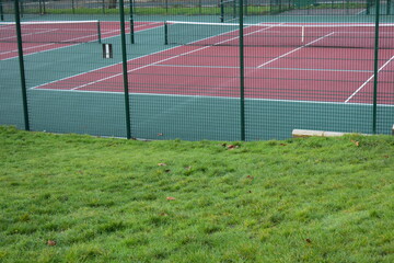 Open air tennis court Although the speed of play on hard courts depends on the exact material used they are faster than clay but not as fast as grass Australian and US opens are played on this surface