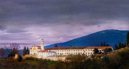 Kostanjevica Church and Monastery on Hill in Nova Gorica