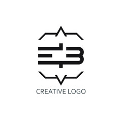 eb letter for simple logo design. a modern vector design