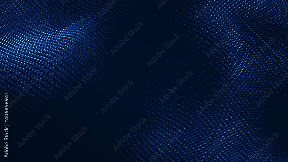 Canvas Prints dot white blue wave light screen gradient texture background. abstract technology big data digital b