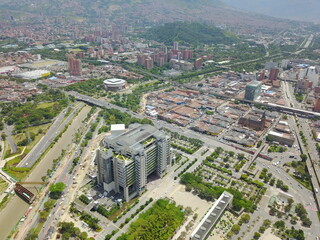 aerial view of the city